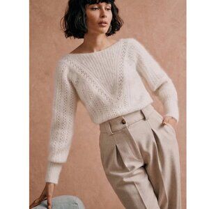 NWT! Sezane Rosa Sweater S Ecru